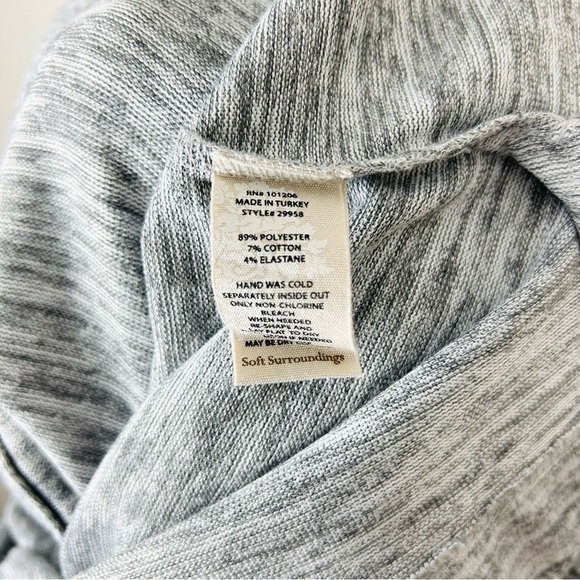 Soft Surroundings Gray Pullover Henley Sweater - Picture 10 of 10